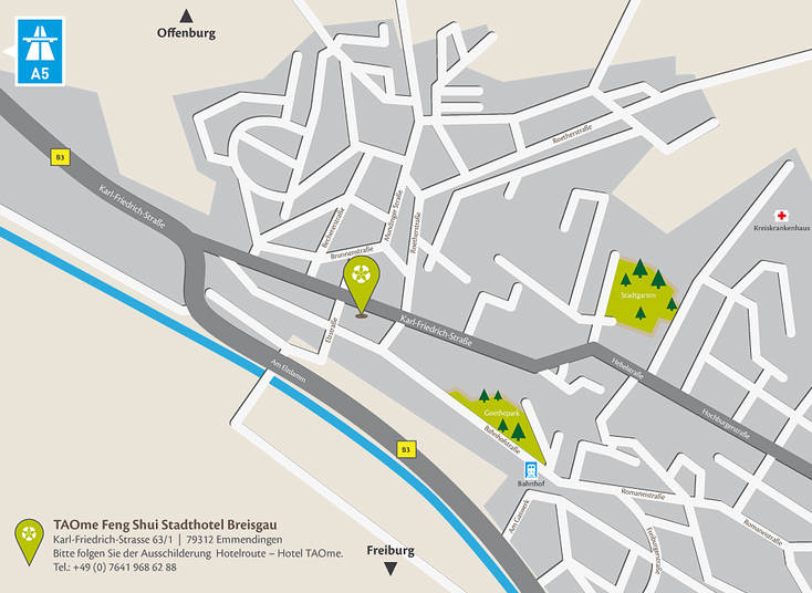 Location of the hotel in Emmendingen
